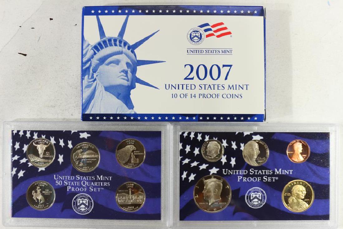 2007 US PROOF SET (WITH BOX) NO PRESIDENTIAL $'S (1 of 2)