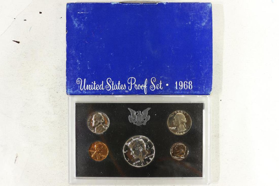1968 US PROOF SET WITH BOX, 40% SILVER JFK HALF (1 of 2)