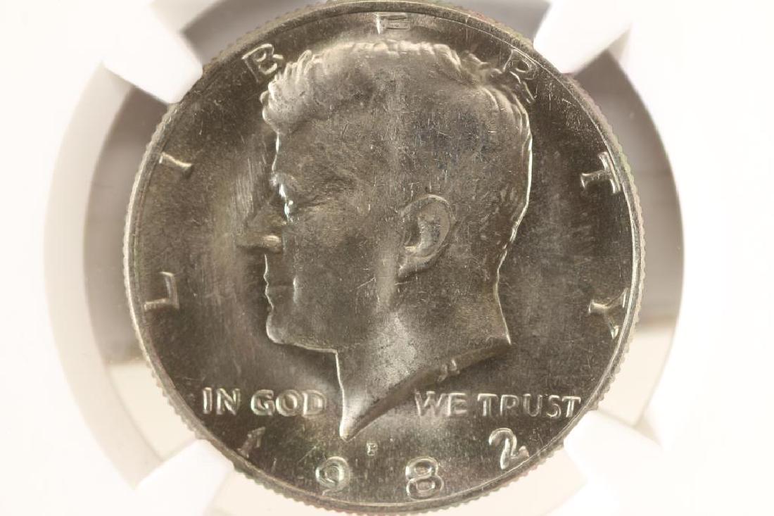 1982-P KENNEDY HALF DOLLAR NGC MS66 (1 of 3)