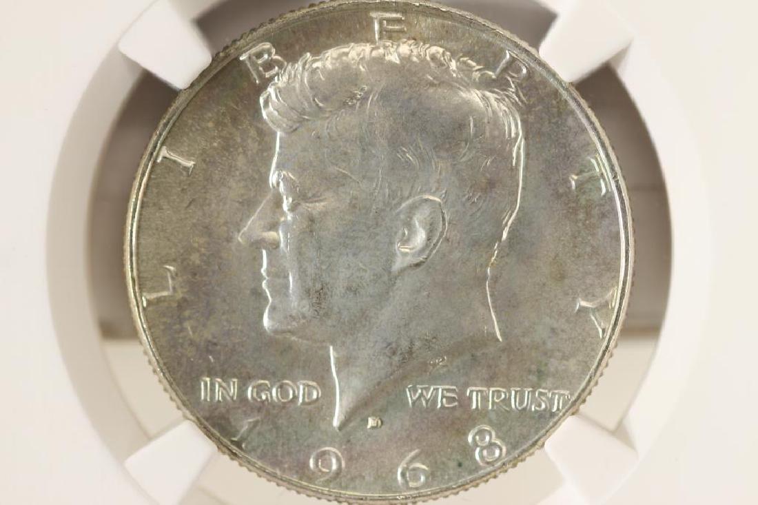 1968-D 40% SILVER KENNEDY HALF DOLLAR NGC MS65 (1 of 3)