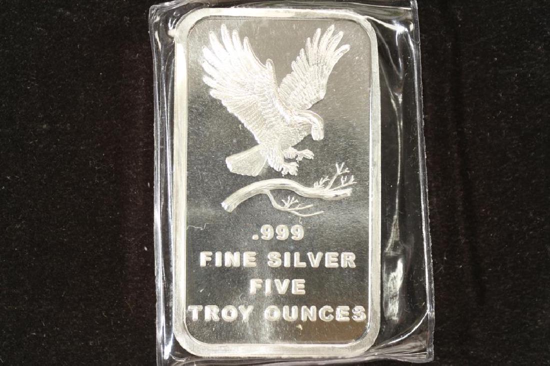 5 TROY OZ. .999 FINE SILVER PROOF BAR SILVERTOWNE (1 of 2)