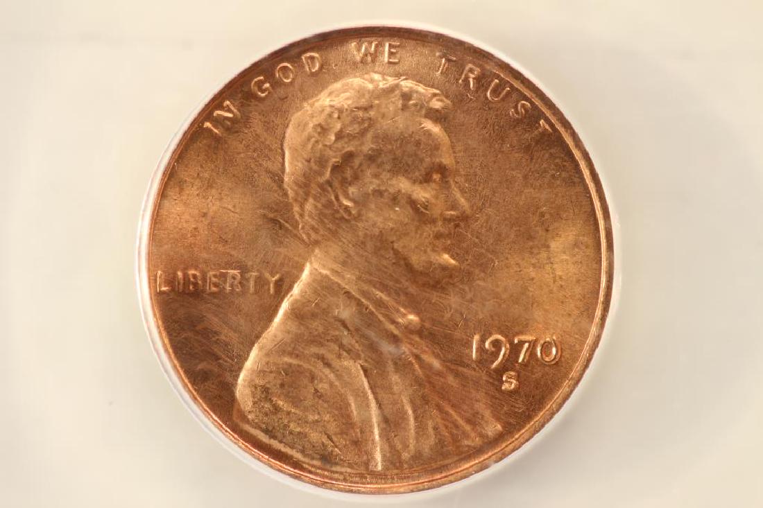 1970-S SMALL DATE LINCOLN CENT ANACS MS65 RED (1 of 3)