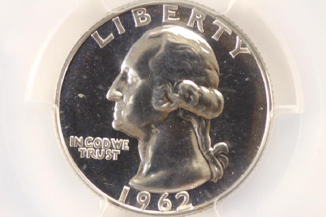 1962 WASHINGTON SILVER QUARTER PCGS PR67 (1 of 3)