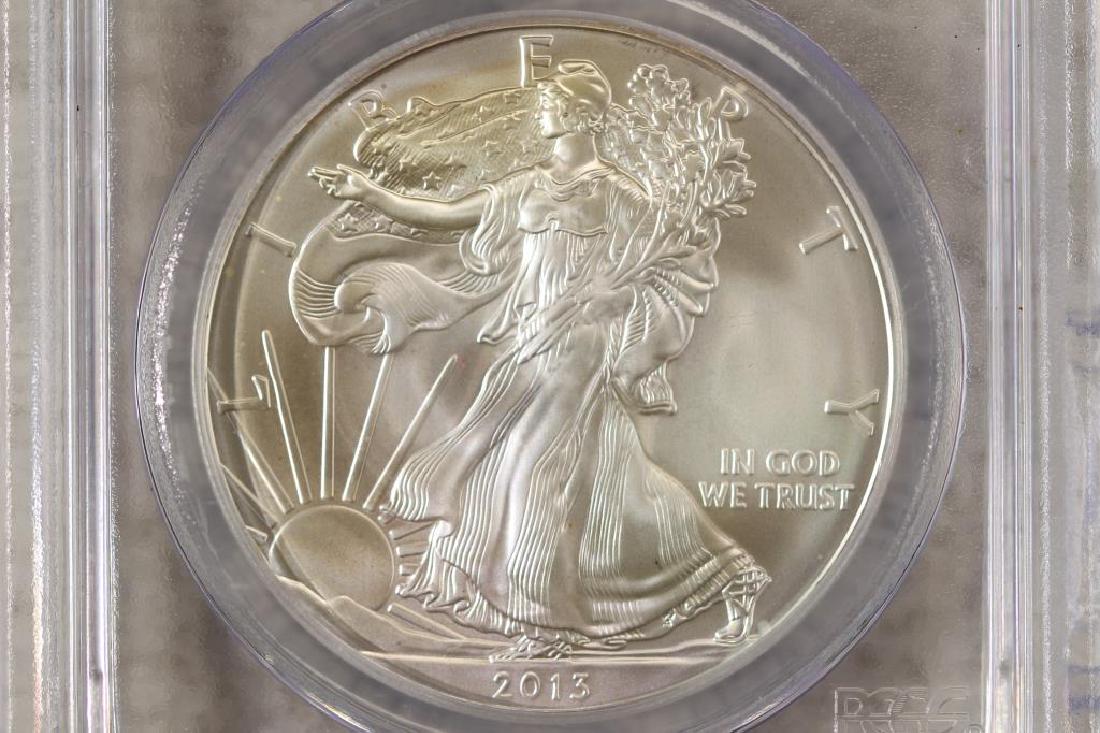 2013 AMERICAN SILVER EAGLE PCGS MS69 1ST STRIKE (1 of 3)