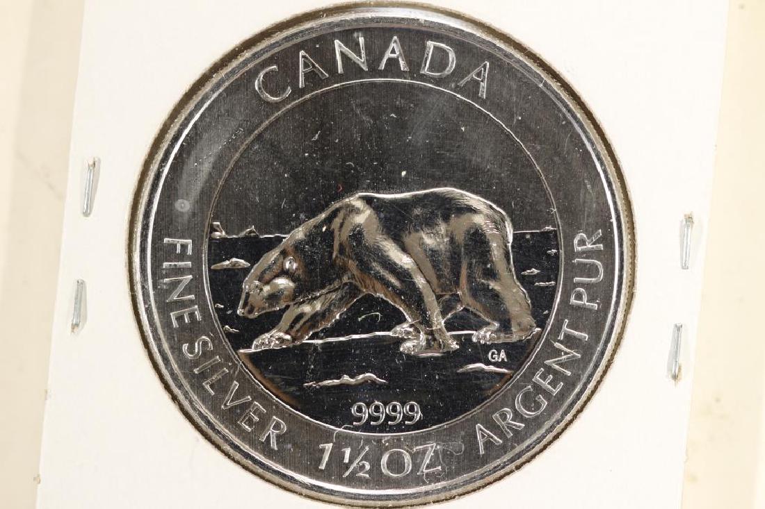 2013 CANADA SILVER $8, 1 1/2 OZ. .9999 FINE SILVER (1 of 2)