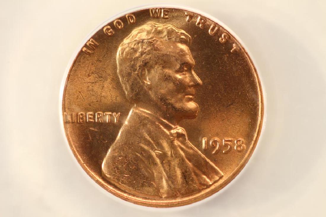 ERROR 1958 LINCOLN CENT OBV. DIE CRACK DIE CHIP (1 of 3)
