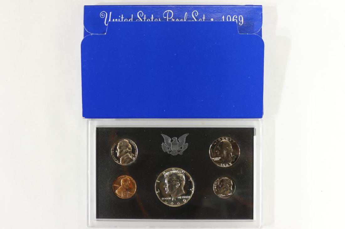 1969 US PROOF SET WITH BOX, 40% SILVER JFK HALF (1 of 2)