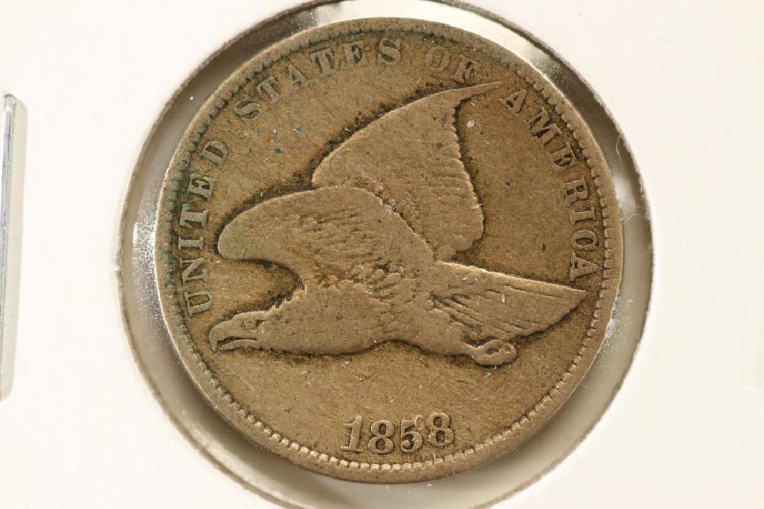 1858 SMALL LETTER FLYING EAGLE CENT (1 of 2)
