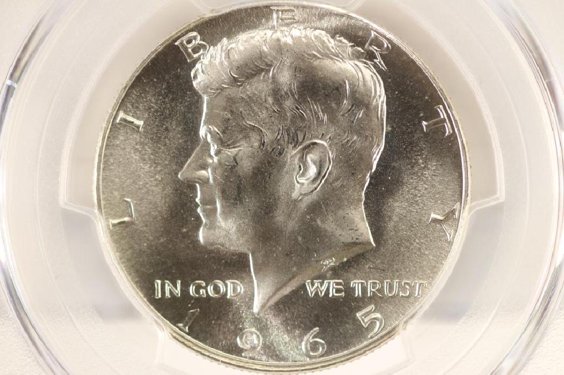 1965 SMS 40% SILVER JOHN F. KENNEDY HALF PCGS SP66: SEE TITLE