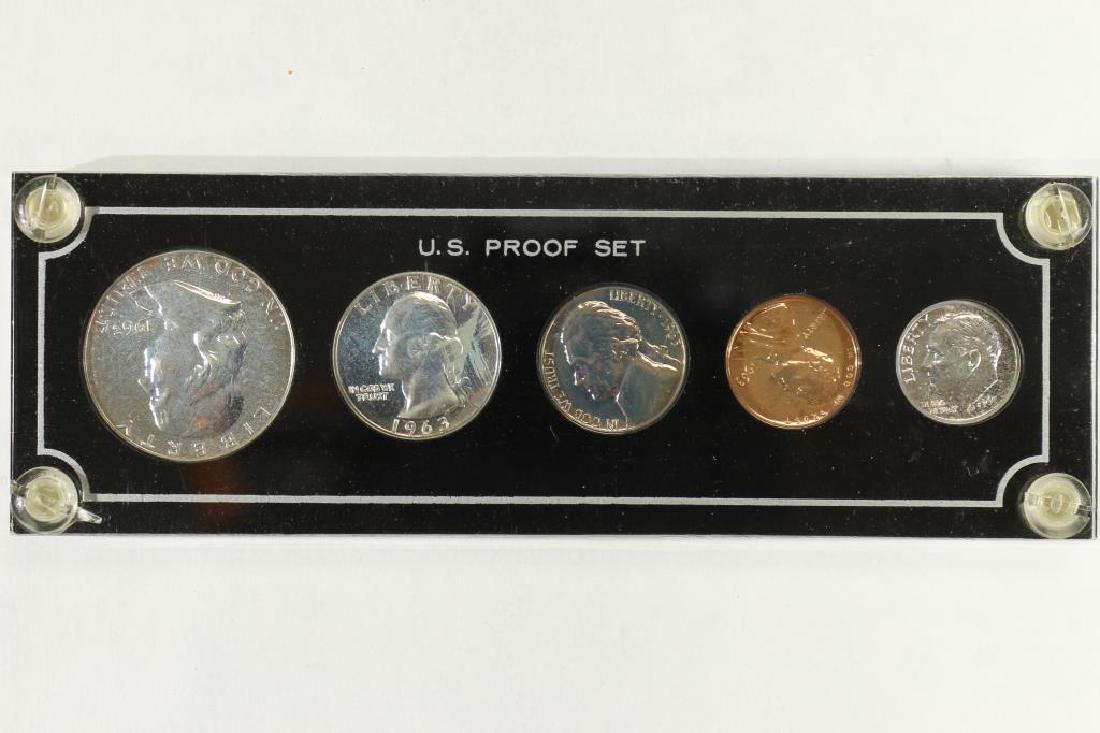 1963 US SILVER PROOF SET IN PLASTIC CASE (1 of 2)