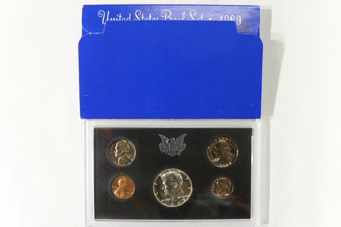 1969 US PROOF SET WITH BOX, 40% SILVER JFK HALF (1 of 2)