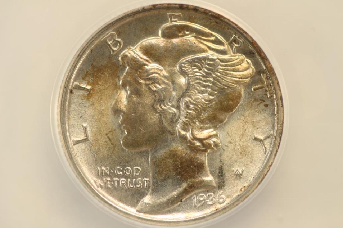 1936 MERCURY DIME ANACS MS64 FSB (1 of 3)
