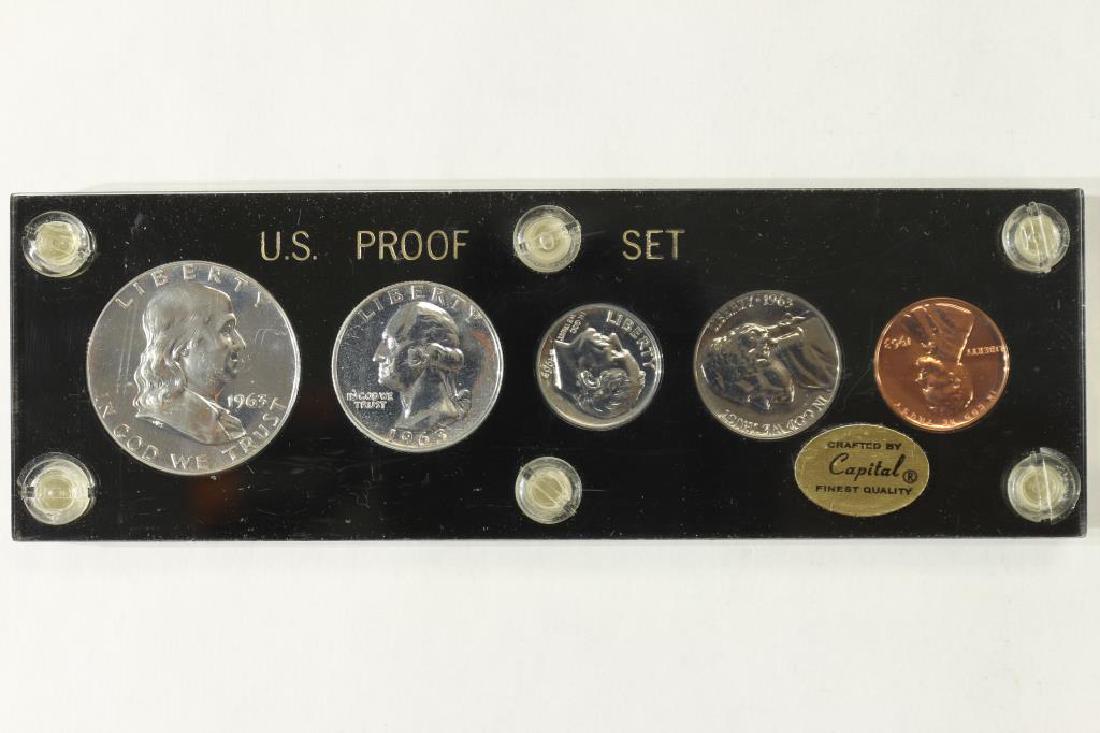 1963 US SILVER PROOF SET IN CAPITAL PLASTICS (1 of 2)