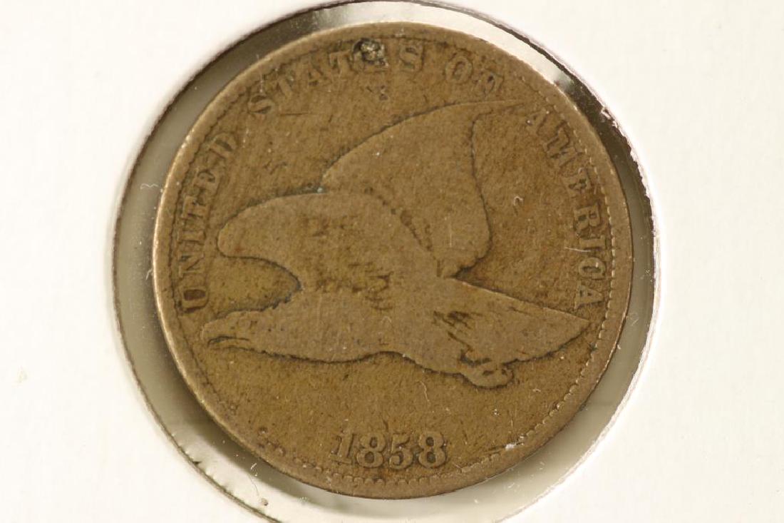 1858 SMALL LETTER FLYING EAGLE CENT (1 of 2)