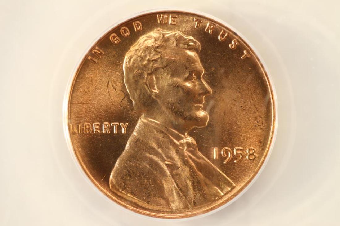 ERROR 1958 LINCOLN CENT OBV. DIE CRACKS (1 of 3)