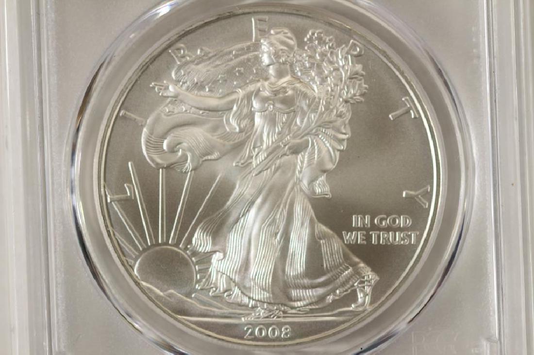 2008 AMERICAN SILVER EAGLE PCGS MS69 (1 of 3)