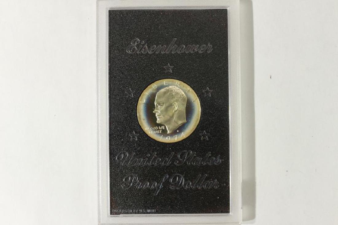 1974-S IKE SILVER DOLLAR PROOF (BROWN PACK) NO BOX (1 of 2)
