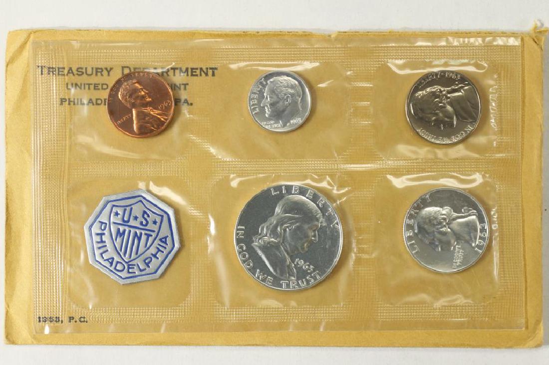 1963 US SILVER PROOF SET (WITH ENVELOPE) (1 of 2)