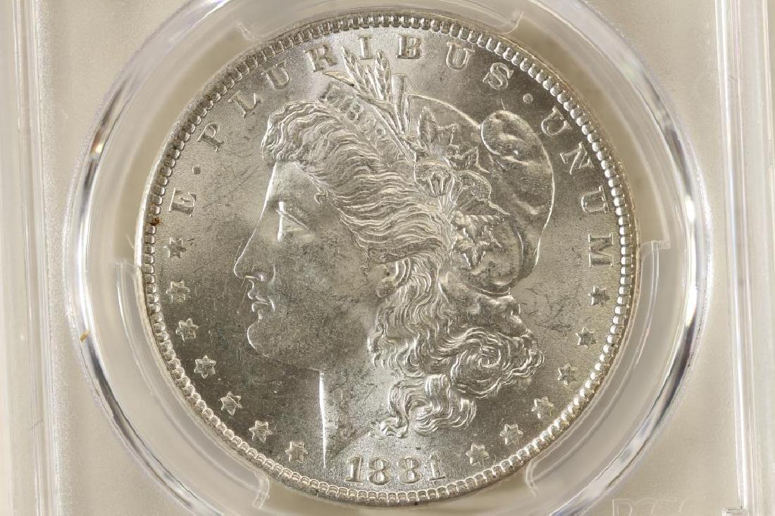 1881 MORGAN SILVER DOLLAR PCGS MS62 (1 of 3)