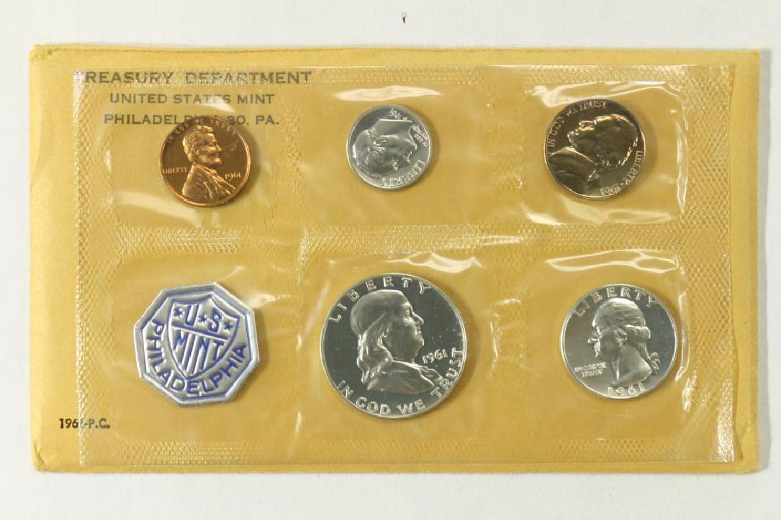 1961 US SILVER PROOF SET (WITH ENVELOPE) (1 of 2)