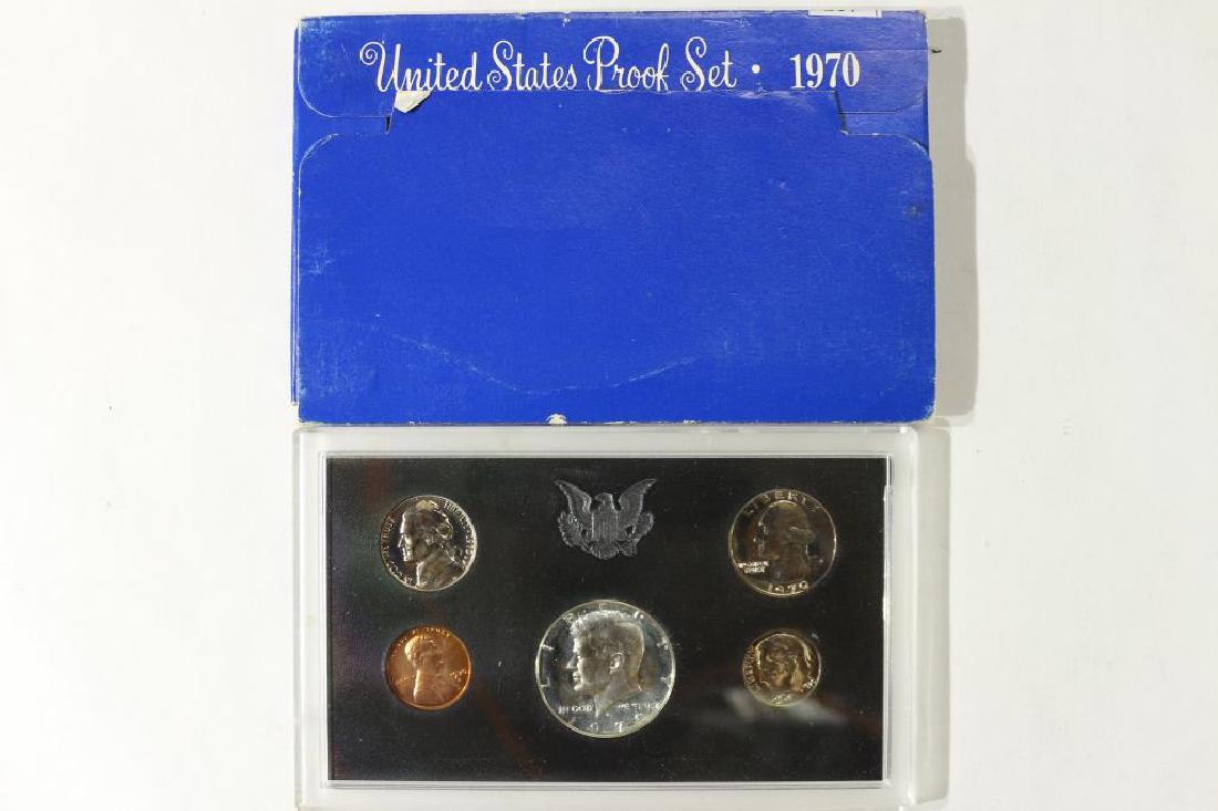 1970 US PROOF SET WITH BOX, 40% SILVER JFK HALF (1 of 2)