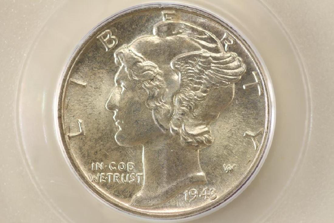 1943-D MERCURY DIME PCGS MS66FB (1 of 3)