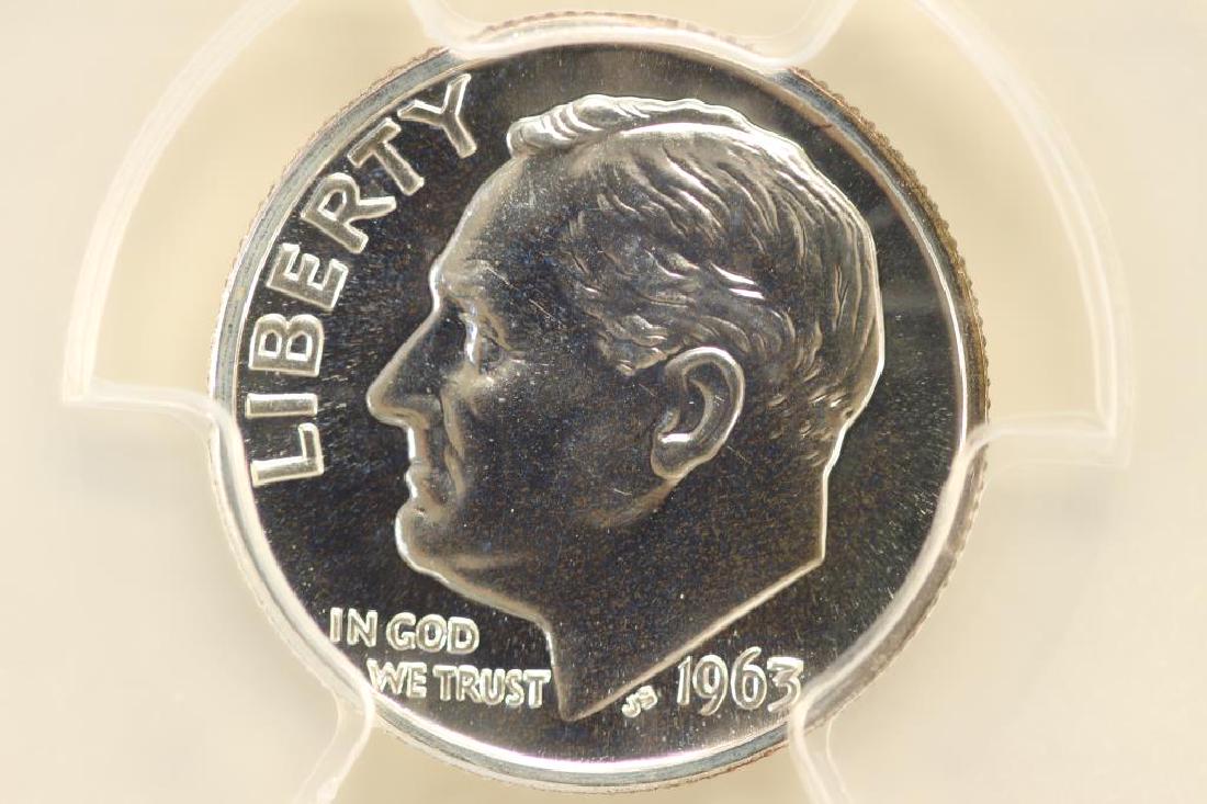 1963 SILVER ROOSEVELT DIME PCGS PR67 (1 of 3)
