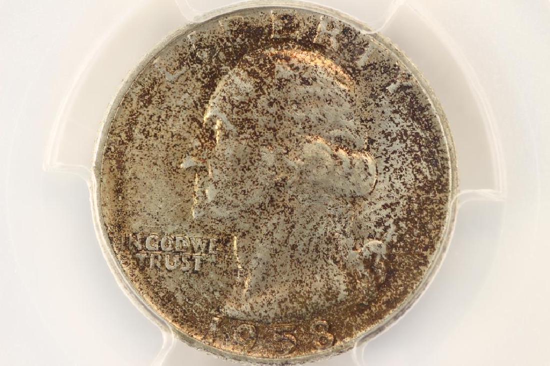 1958-D WASHINGTON SILVER QUARTER PCGS UNC (1 of 3)