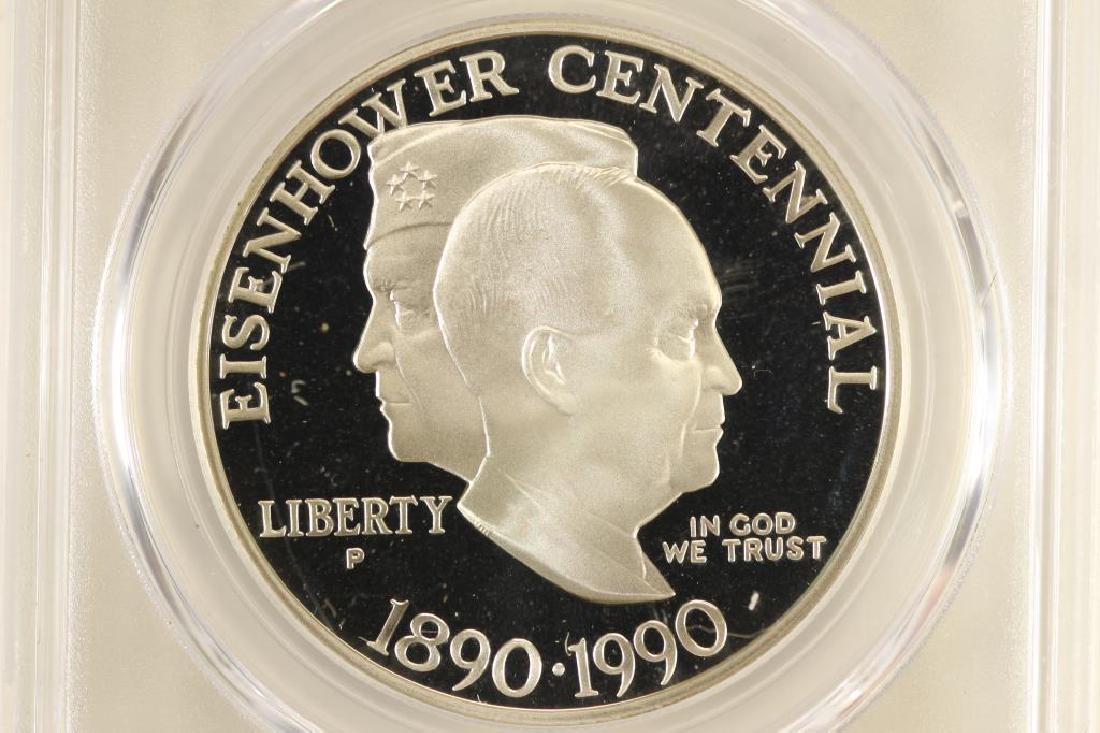 1990-P EISENHOWER CENTENNIAL SILVER DOLLAR (1 of 3)