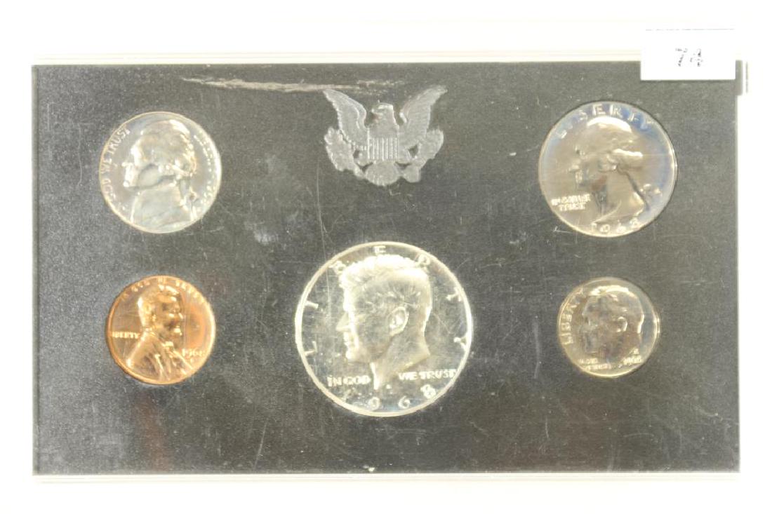 1968 US PROOF SET WITHOUT BOX, 40% SILVER JFK HALF (1 of 2)