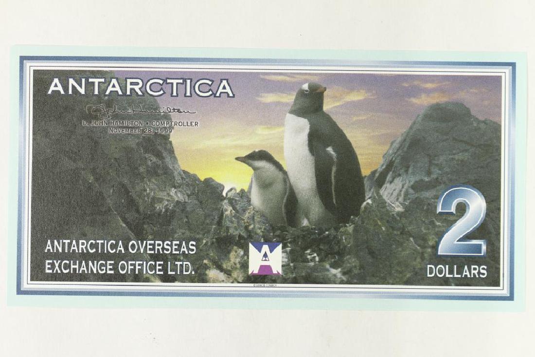 1999 ANTARCTICA $2 BILL WITH PENGUINS CRISP UNC: SEE TITLE