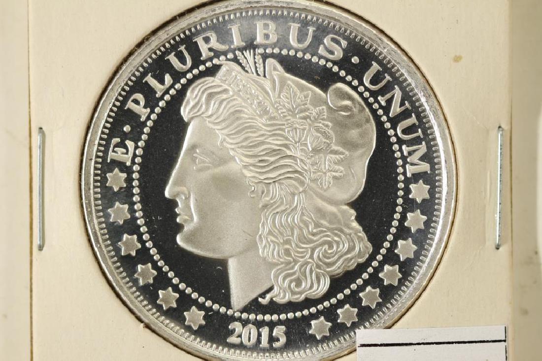 1 TROY OZ .999 FINE SILVER PROOF ROUND 2015 MORGAN: EAGLE