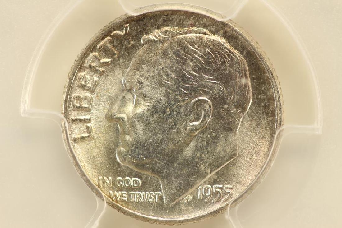 1955 SILVER ROOSEVELT DIME PCGS MS66 (1 of 3)