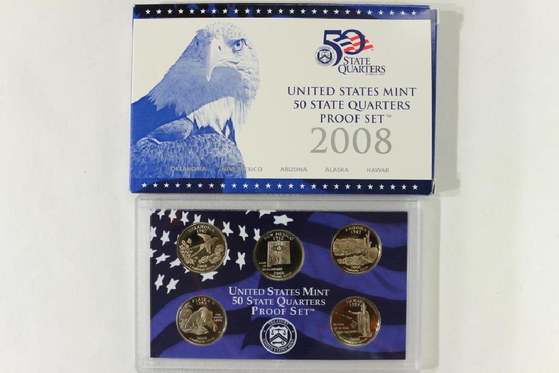 2008 US 50 STATE QUARTERS PROOF SET WITH BOX (1 of 2)