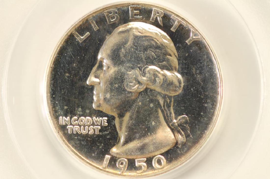 1950 WASHINGTON SILVER QUARTER PCGS PR63 (1 of 3)