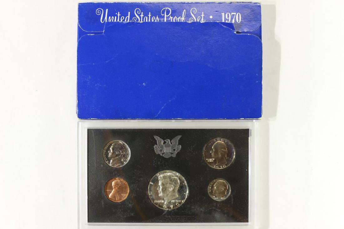 1970 US PROOF SET WITH BOX, 40% SILVER JFK HALF (1 of 2)