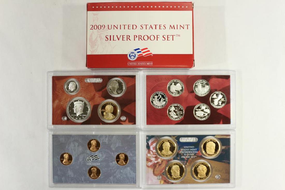 2009 US SILVER PROOF SET (WITH BOX) 18 PIECES (1 of 2)
