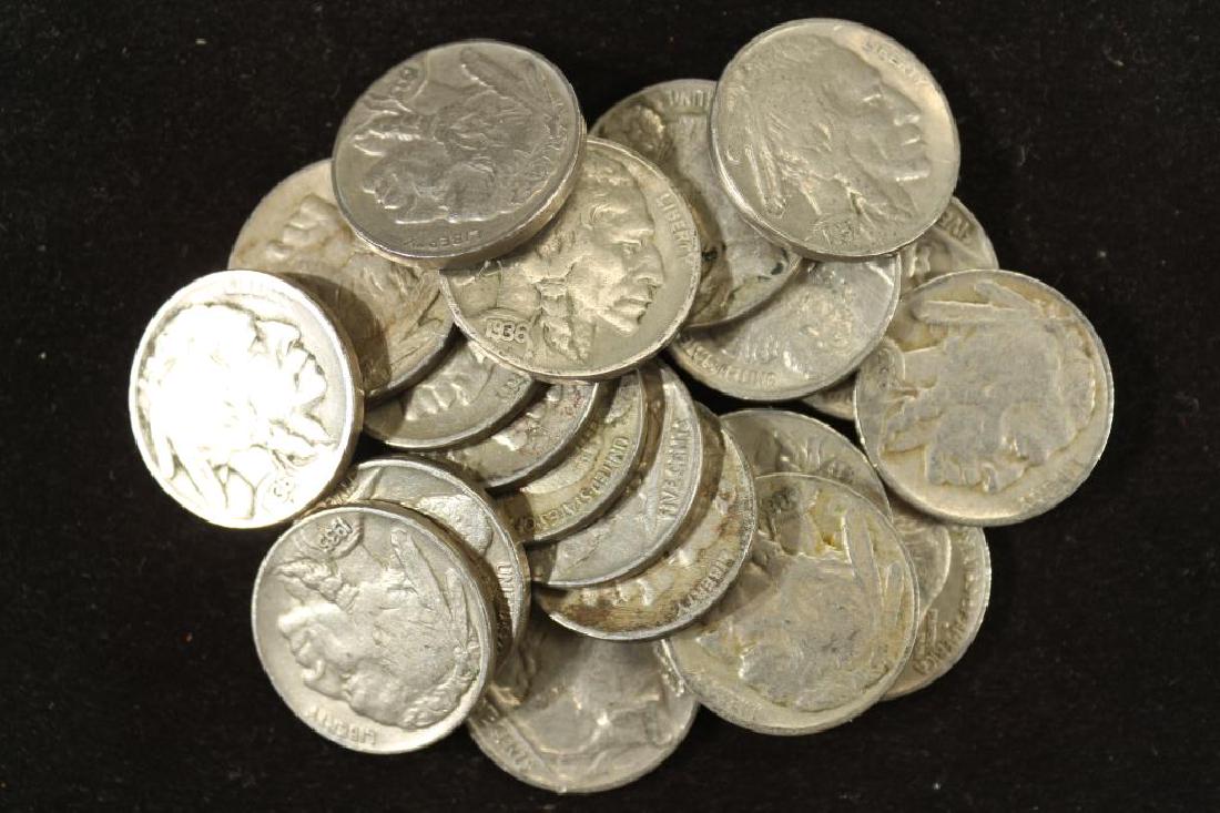 20 ASSORTED FULL DATE 1930'S BUFFALO NICKELS (1 of 1)