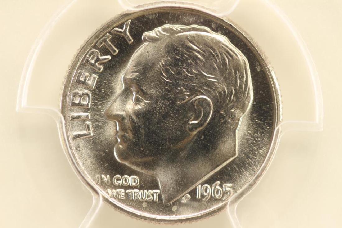 1965 SMS ROOSEVELT DIME PCGS SP66 (1 of 3)