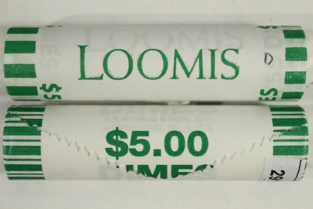 2-$5 ROLLS OF 2011-P & D ROOSEVELT DIMES BU (1 of 1)