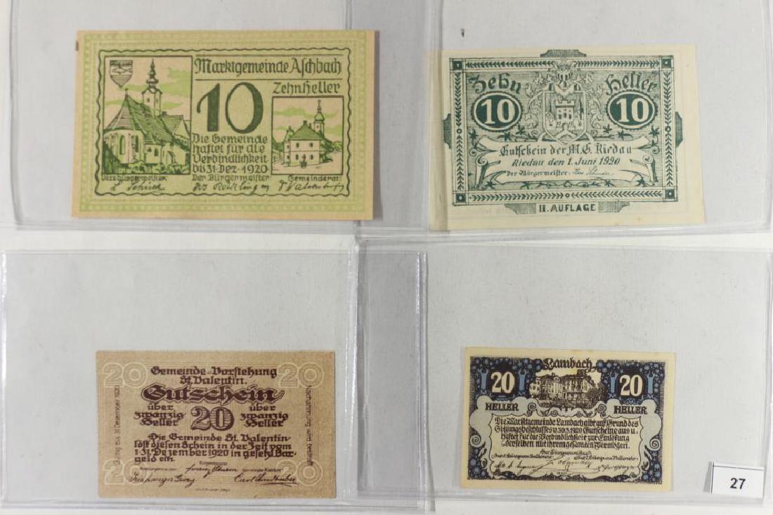 4 ASSORTED GERMAN NOTGELDS 2-10 & 2-20 HELLERS (1 of 2)