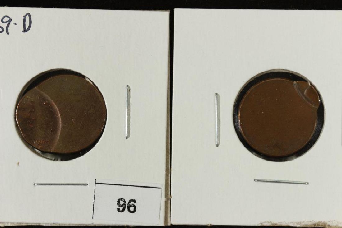 2 ERROR OFF CENTER LINCOLN CENTS ONE IS A (1 of 2)