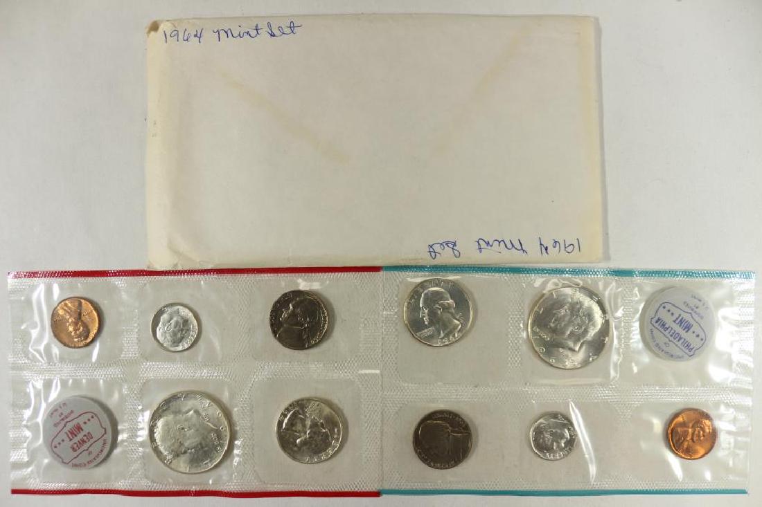 1964 SILVER US MINT SET (UNC) P/D (WITH ENVELOPE) (1 of 2)