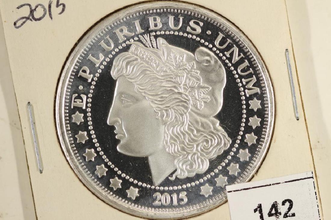 1 TROY OZ .999 FINE SILVER PROOF ROUND 2015: MORGAN / EAGLE