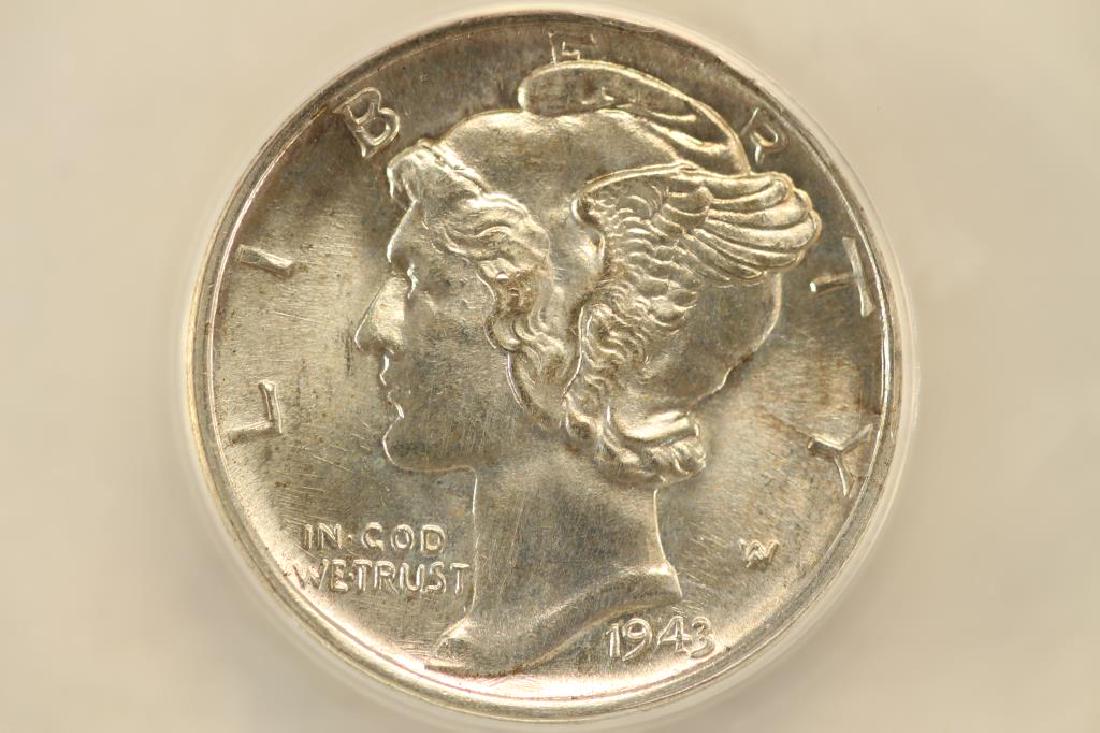 1943 MERCURY DIME ANACS MS63 (1 of 3)