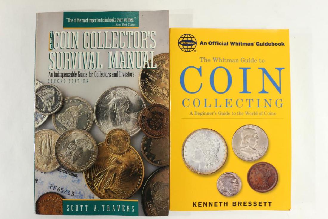 2 USED COIN BOOKS. 1999 THE WHITMAN GUIDE TO COIN: COLLECTING AND 1988 COIN COLLECTORS SURVIAL MANUAL
