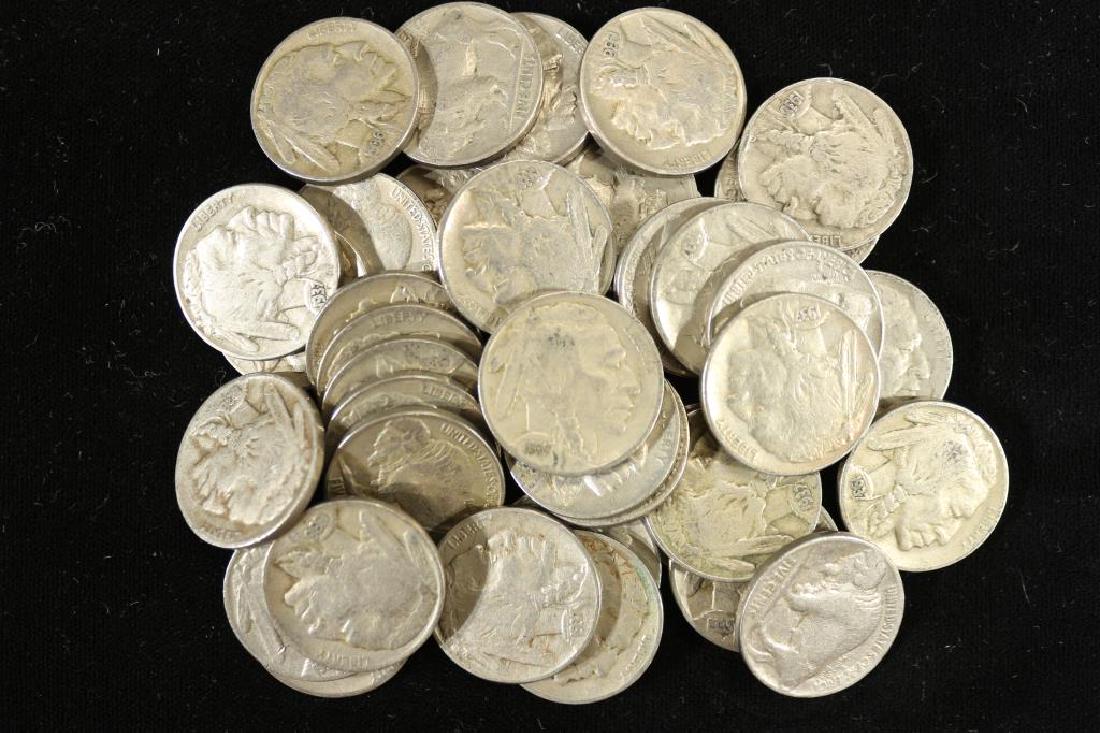 40 ASSORTED FULL DATE 1930'S BUFFALO NICKELS (1 of 1)