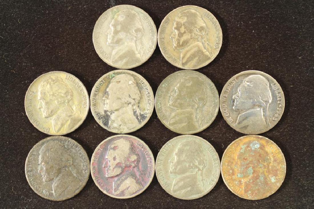10 ASSORTED 35% SILVER JEFFERSON WAR NICKELS (1 of 2)