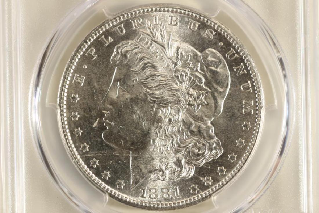 1881-S MORGAN SILVER DOLLAR PCGS MS62 (1 of 3)
