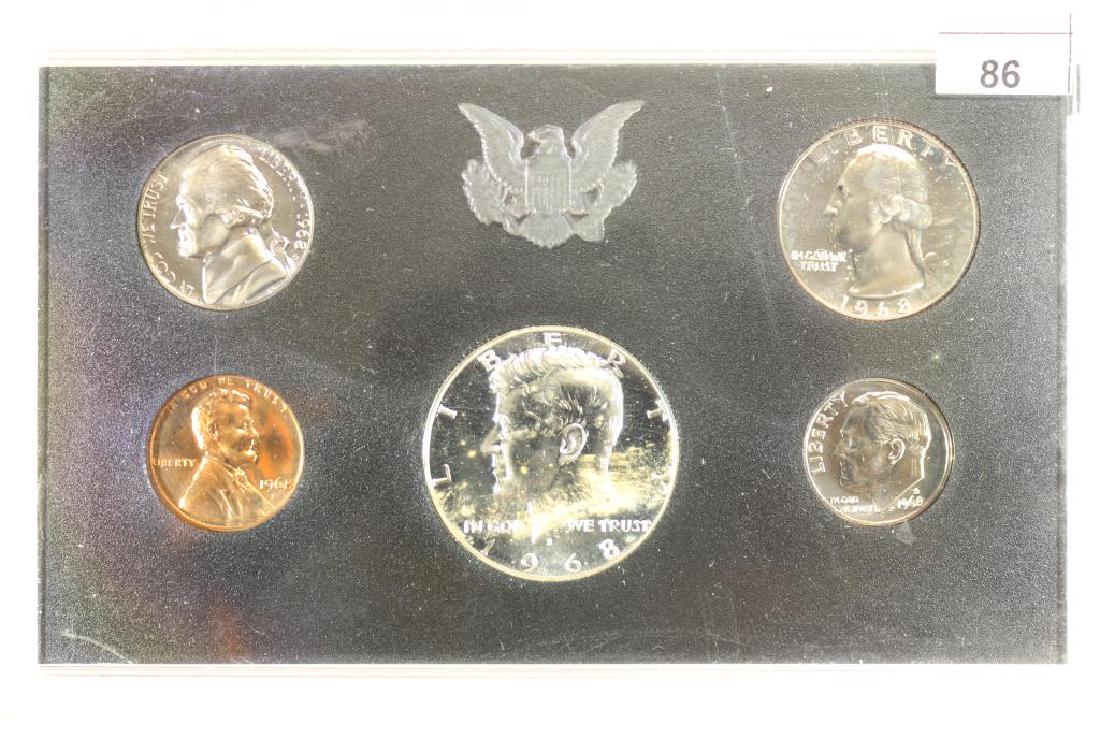 1968 US PROOF SET WITHOUT BOX, 40% SILVER JFK HALF (1 of 2)